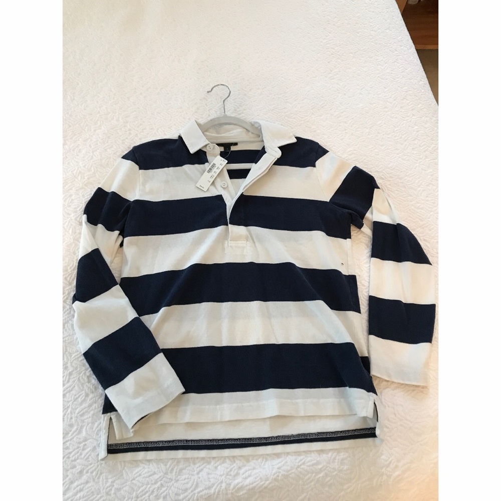 J Crew rugby long sleeve, size S NWT